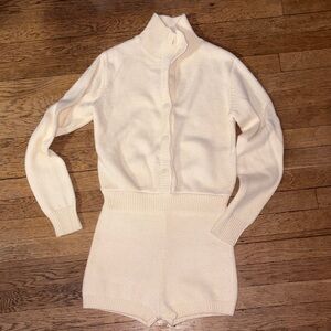 Zara Cream Knit Romper